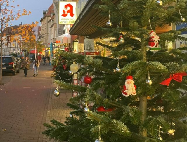 Weihnachtsbaum in Uelzener Innenstadt